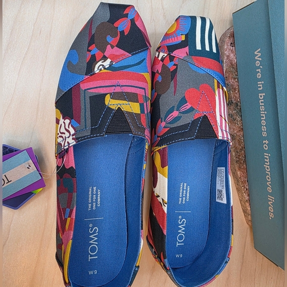 Toms Liberty Fabric Alpargata Liberty Fabric & Print Slip-On Size 9 LE - Picture 3 of 16